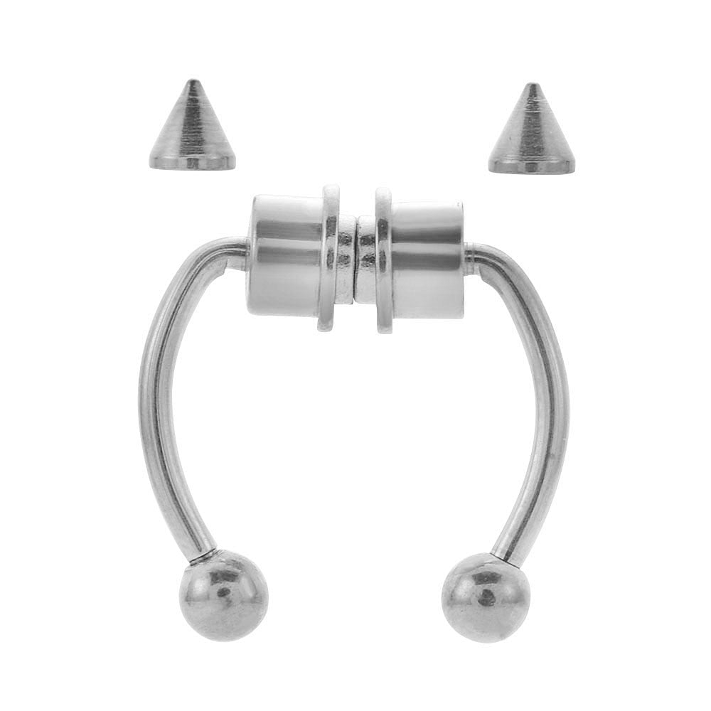 1pcs U Shaped Fake Nose Ring Hip Hoop Septum Rock Stainless Steel Magnet Nose Piercing Punk Piercing Body Jewelry Free shipping