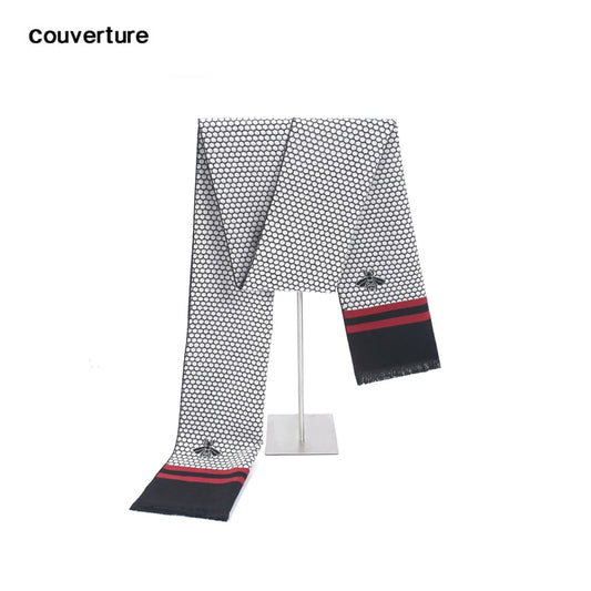 Couverture fashion design bee men scarf brand luxury Business Casual Cachecol  Cashmere cotton mens Shawl Wrap Winter scarves